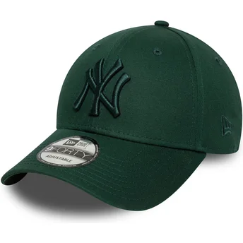 New Era Curved Brim Green Logo 9FORTY League Essential New York Yankees MLB Green Adjustable Cap