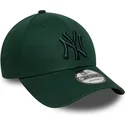 new-york-yankees-mlb-new-era-9forty-league-essential-justerbar-gron-buet-kasket-med-gront-logo