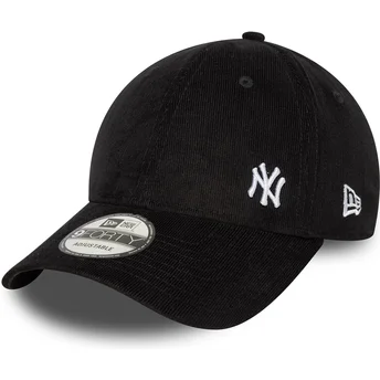 New Era New York Yankees MLB 9FORTY Flawless Cord justerbar svart böjd keps