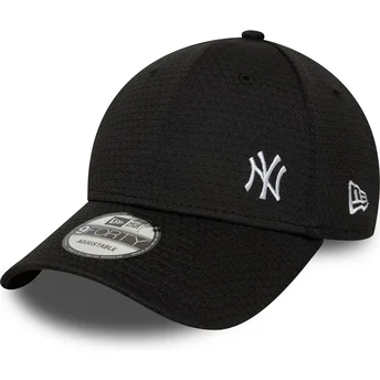 New York Yankees MLB New Era 9FORTY Flawless Mesh svart böjd snapback-keps