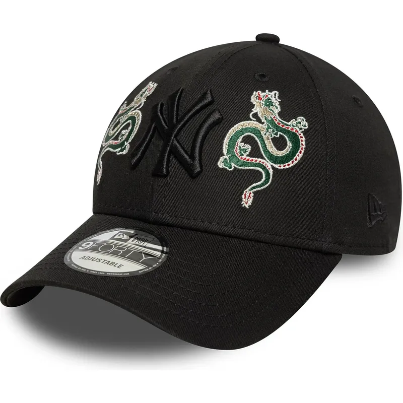 svart-bojd-justerbar-keps-med-svart-logotyp-9forty-icon-dragon-fran-new-york-yankees-mlb-av-new-era