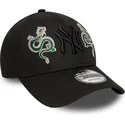 new-era-new-york-yankees-mlb-9forty-icon-dragon-svart-justerbar-bojd-keps-med-svart-logotyp