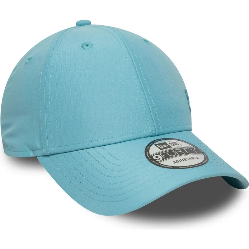 cappellino-con-visiera-curva-azzurro-chiaro-regolabile-con-logo-blu-9forty-tonal-flawless-di-new-york-yankees-mlb-di-new-era