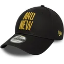 petten-gebogen-zwart-verstelbare-band-9forty-metallic-champ-van-ufc-ultimate-fighting-championship-van-new-era