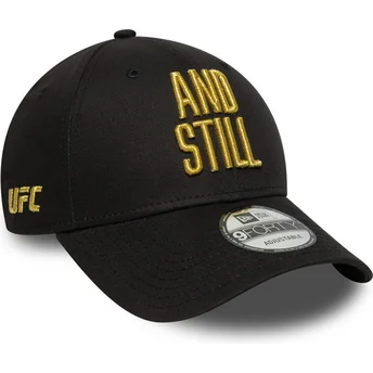Gorra curva negra ajustable 9FORTY Metallic Champ de UFC Ultimate Fighting Championship And Still de New Era