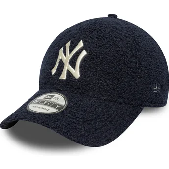 Casquette courbée bleue marine ajustable 9FORTY Borg New York Yankees MLB New Era