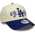 gorra-curva-beige-y-azul-snapback-a-frame-paisley-de-los-angeles-dodgers-mlb-de-new-era