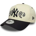 casquette-courbee-beige-et-bleue-marine-snapback-a-frame-paisley-new-york-yankees-mlb-new-era