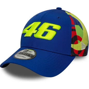 Cappellino curvo blu snapback 9FORTY Fanwear di Valentino Rossi VR46 MotoGP di New Era