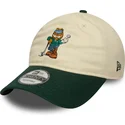 gorra-curva-beige-y-verde-ajustable-9twenty-de-garfield-de-new-era