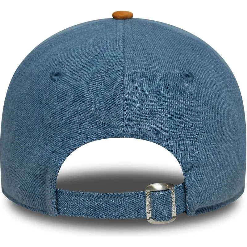bla-og-brun-justerbar-buet-kasket-9twenty-denim-midi-fra-los-angeles-lakers-nba-fra-new-era