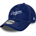 petten-gebogen-blauw-verstelbare-band-9twenty-contrast-stitch-van-los-angeles-dodgers-mlb-van-new-era
