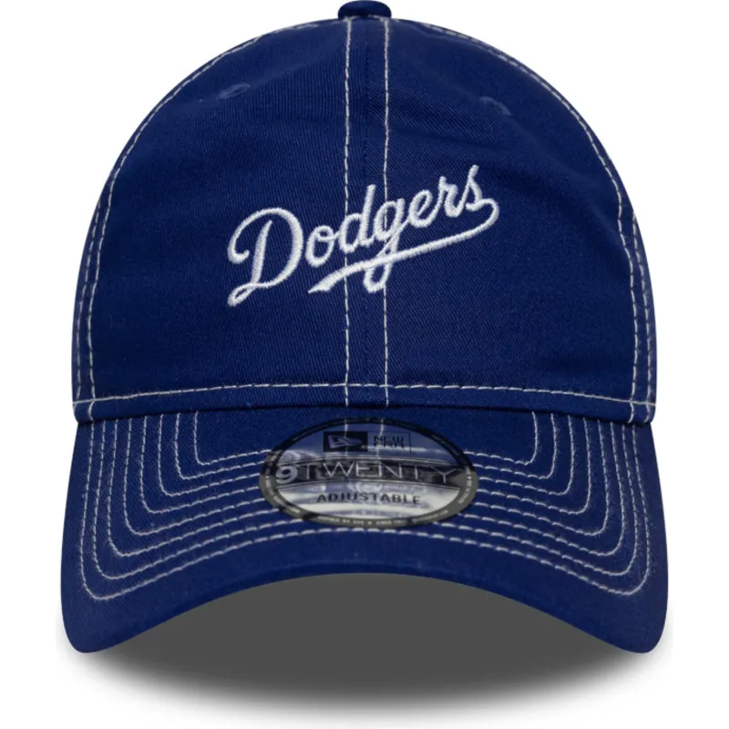 niebieska-regulowana-czapka-z-zakrzywionym-daszkiem-9twenty-contrast-stitch-los-angeles-dodgers-mlb-new-era