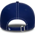 blaue-gebogene-verstellbare-kappe-9twenty-contrast-stitch-der-los-angeles-dodgers-mlb-von-new-era