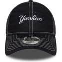 petten-gebogen-marineblauw-verstelbare-band-9twenty-contrast-stitch-van-new-york-yankees-mlb-van-new-era