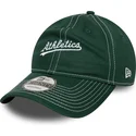 cappellino-curvo-verde-regolabile-9twenty-contrast-stitch-di-oakland-athletics-mlb-di-new-era