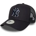 petten-gebogen-marineblauw-snapback-a-frame-outline-van-new-york-yankees-mlb-van-new-era
