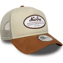 gorra-trucker-marron-a-frame-suede-oval-patch-de-new-era