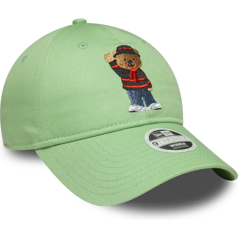 petten-gebogen-groen-verstelbaar-9twenty-bear-van-ac-milan-serie-a-van-new-era