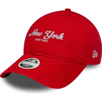Gorra curva naranja ajustable para mujer 9TWENTY City de New York de New Era