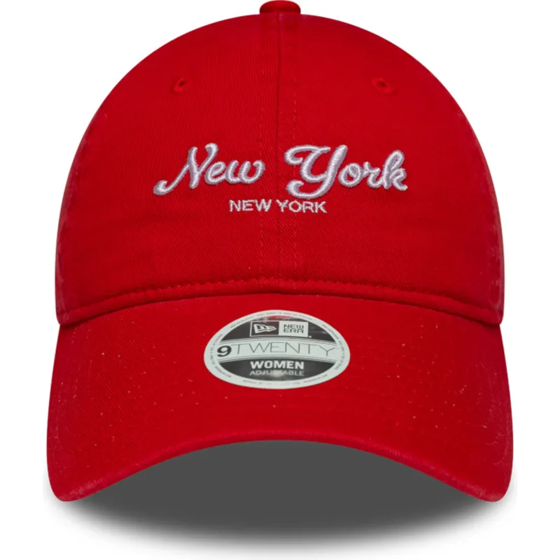 petten-gebogen-oranje-verstelbaar-9twenty-city-van-new-york-van-new-era
