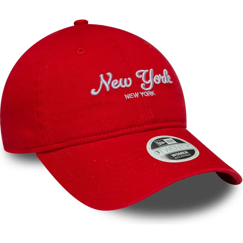 petten-gebogen-oranje-verstelbaar-9twenty-city-van-new-york-van-new-era