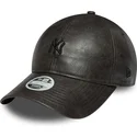 casquette-courbee-noire-ajustable-pour-femme-avec-logo-noir-9twenty-tonal-new-york-yankees-mlb-new-era