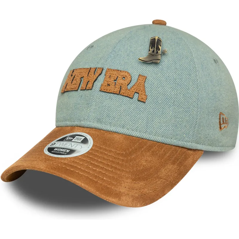 petten-gebogen-blauw-verstelbaar-marron-9twenty-western-pin-van-new-era