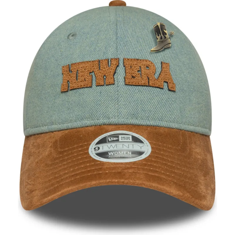 bojd-bla-och-brun-justerbar-keps-for-dam-9twenty-western-pin-fran-new-era