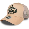 petten-gebogen-roze-snapback-a-frame-city-van-new-york-van-new-era