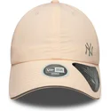 lyserod-justerbar-curved-kasket-til-kvinder-open-back-flawless-fra-new-york-yankees-mlb-fra-new-era