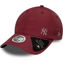 gorra-curva-granate-ajustable-para-mujer-open-back-flawless-de-new-york-yankees-mlb-de-new-era