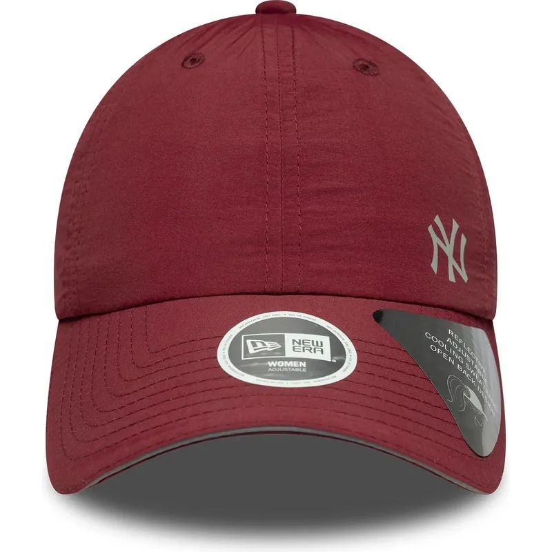 petten-gebogen-rood-verstelbare-band-granate-open-back-flawless-van-new-york-yankees-mlb-van-new-era