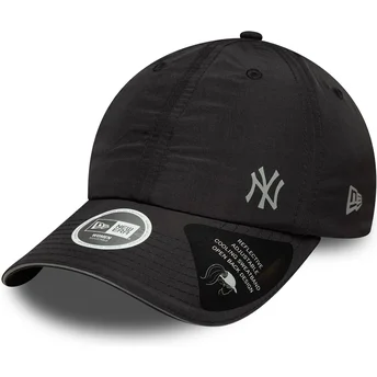 New Era MLB New York Yankees Damen Verstellbare Schwarze Kappe mit Offenem Rücken Flawless