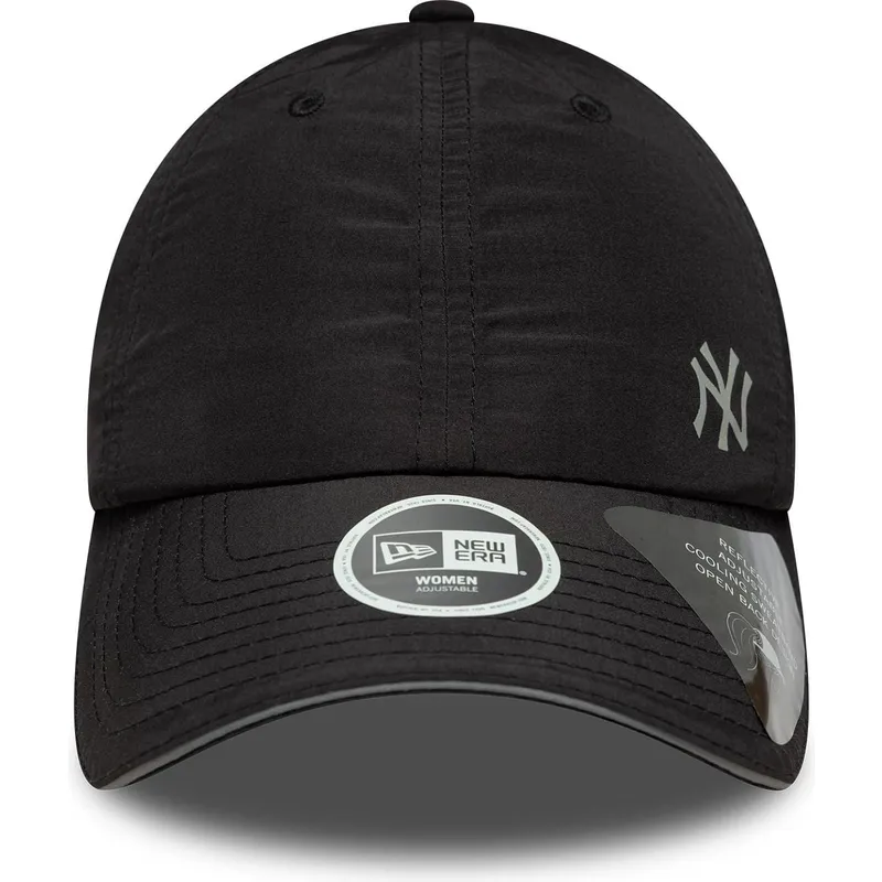 cappellino-curvo-nero-regolabile-da-donna-open-back-flawless-dei-new-york-yankees-mlb-di-new-era