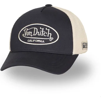 Czarna i beżowa regulowana czapka trucker LOF B31 marki Von Dutch