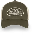 justerbar-gron-och-beige-truckerkeps-lof-b32-fran-von-dutch