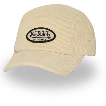 Von Dutch Curved Brim VEL01 Beige Adjustable Cap