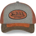casquette-trucker-grise-et-marron-shield01-von-dutch