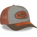 gorra-trucker-gra-og-brun-shield01-fra-von-dutch
