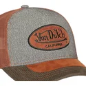 casquette-trucker-grise-et-marron-shield01-von-dutch