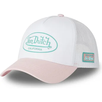 Cappellino trucker bianco e rosa 3D PI di Von Dutch