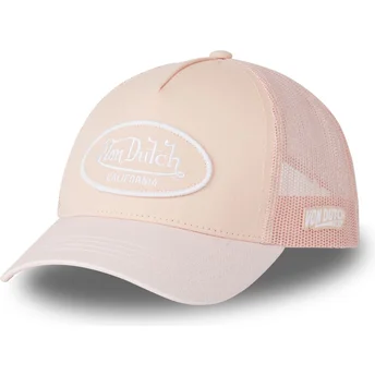 Petten gebogen roze snapback van Von Dutch