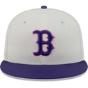 cappellino-piatto-beige-e-viola-regolabile-59fifty-clr-dvlp-dei-boston-red-sox-mlb-di-new-era