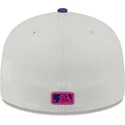 cappellino-piatto-beige-e-viola-aderente-59fifty-clr-dvlp-dei-los-angeles-dodgers-mlb-di-new-era