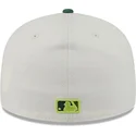 cappellino-piatto-beige-e-verde-regolabile-59fifty-clr-dvlp-degli-oakland-athletics-mlb-di-new-era