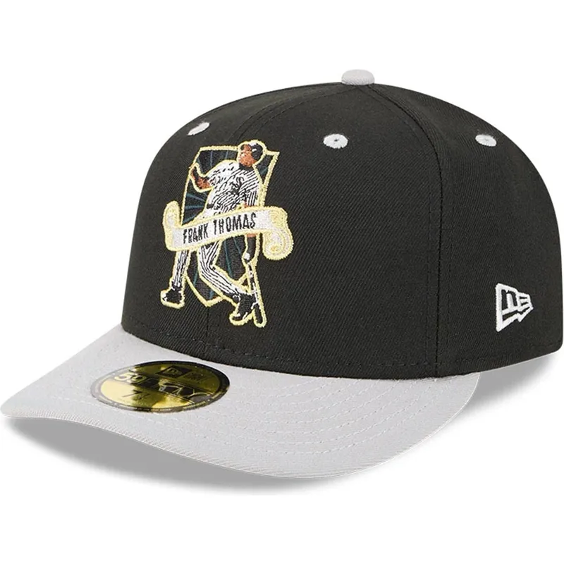 petten-gebogen-zwart-aangepast-59fifty-player-frank-thomas-van-chicago-white-sox-mlb-van-new-era