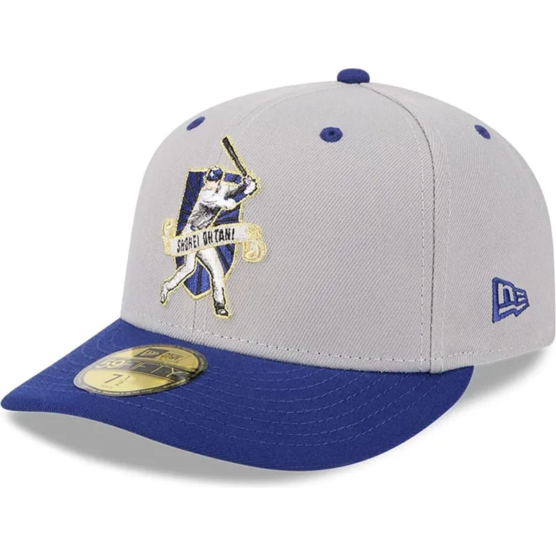 szara-i-niebieska-dopasowana-czapka-z-zakrzywionym-daszkiem-59fifty-player-shohei-ohtani-los-angeles-dodgers-mlb-new-era