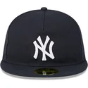 petten-plat-marineblauw-aangepast-59fifty-retro-crown-a-frame-easy-van-new-york-yankees-mlb-van-new-era