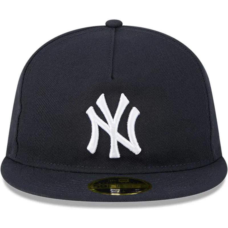 petten-plat-marineblauw-fitted-59fifty-retro-crown-a-frame-easy-van-new-york-yankees-mlb-van-new-era petten-plat-marineblauw-fitted-59fifty-retro-crown-a-frame-easy-van-new-york-yankees-mlb-van-new-era
